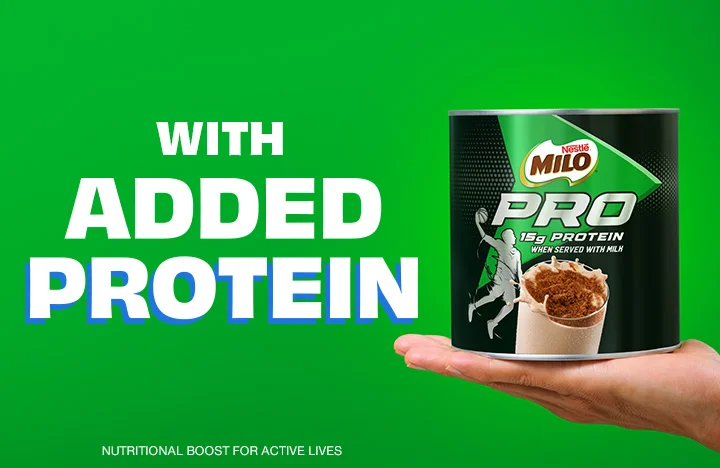 Added protein Milo Pro Banner desktop