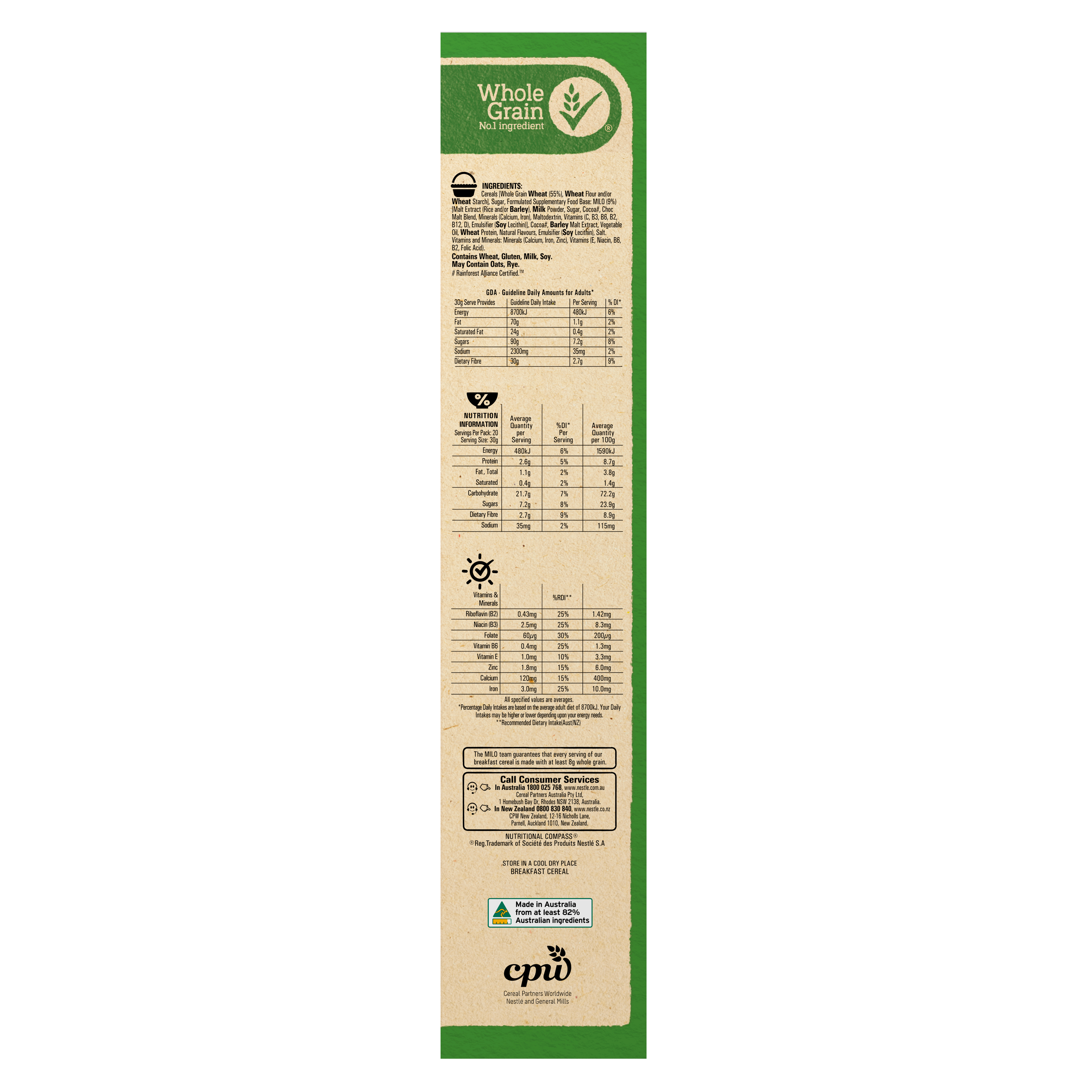 MILO® CEREAL 620g