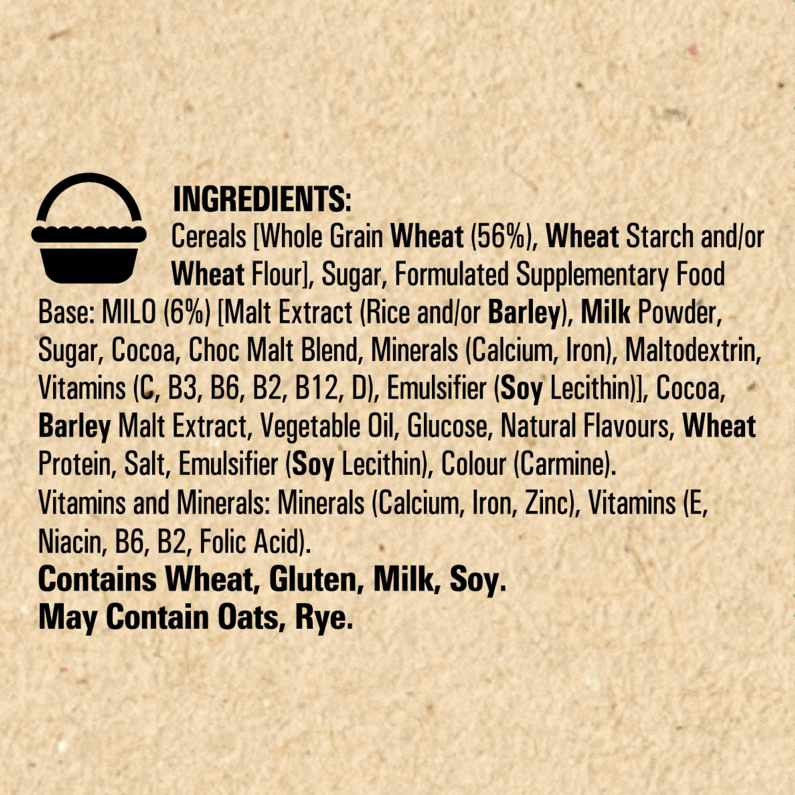 Milo® Mackenzie Arnold - Ingredients